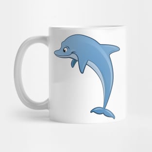 Cute Blue Dolphin Mug